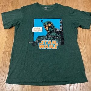 Uniqlo Star Wars And Now Boba Fett Green UT Graphic T-Shirt Comic